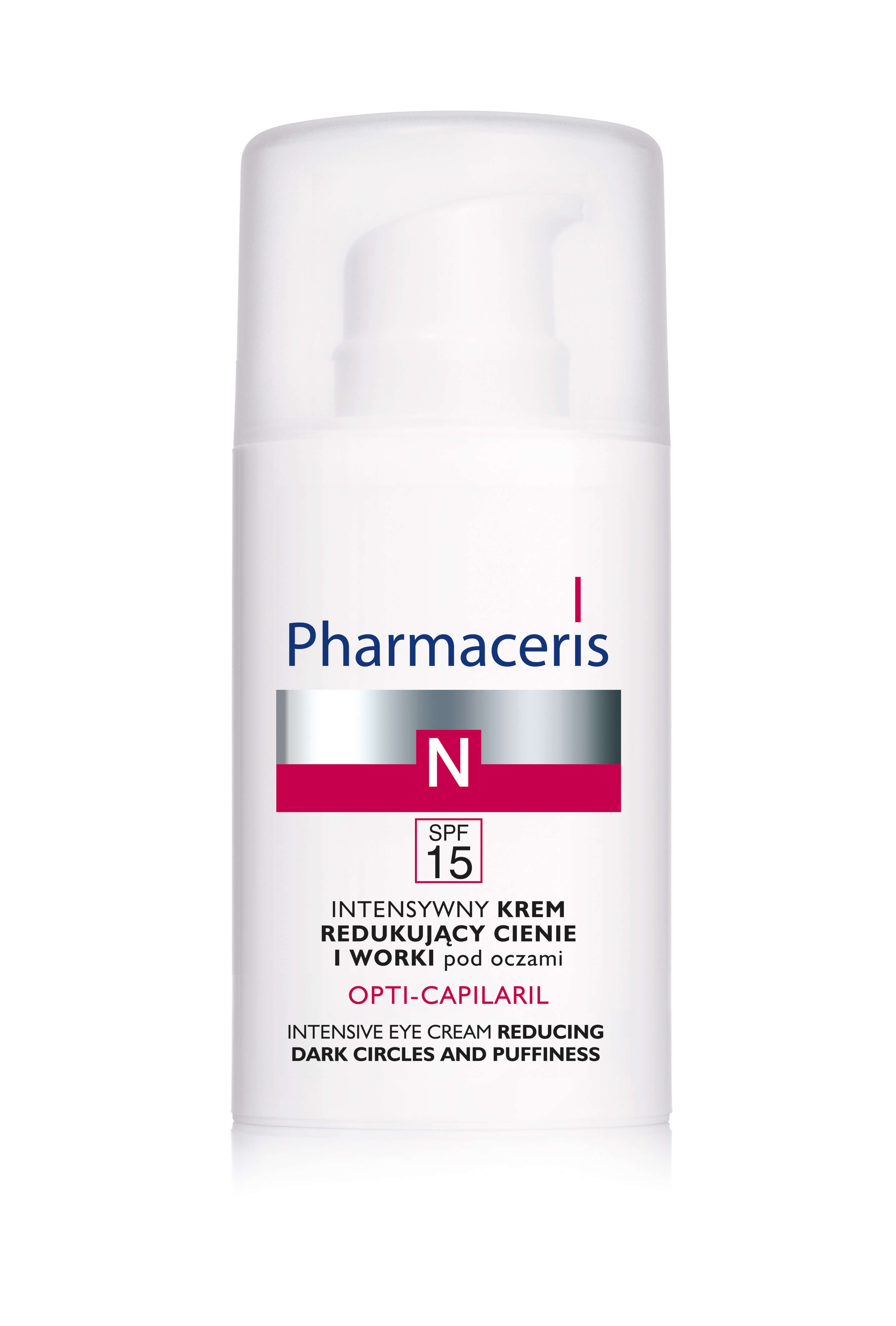 Pharmaceris N Opti-Capilaril intensywny krem redukujący cienie i worki pod oczami, 15 ml