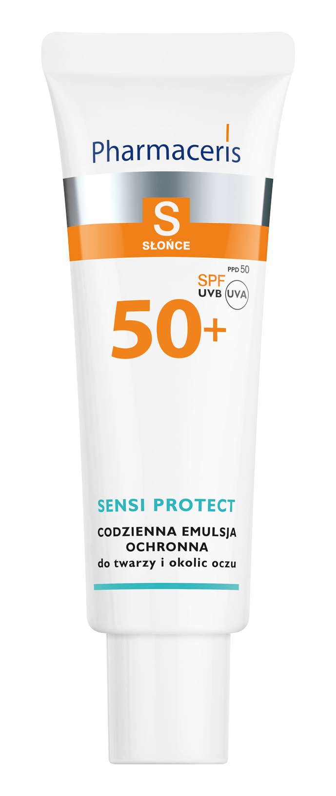 Pharmaceris S  Sensi Protect, emulsja ochronna SPF 50+ z kwasem hialuronowym do twarzy i okolic oczu, 50 ml