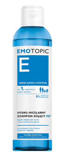 Emotopic Med + Hydro micelarny szampon kojący, 250 ml