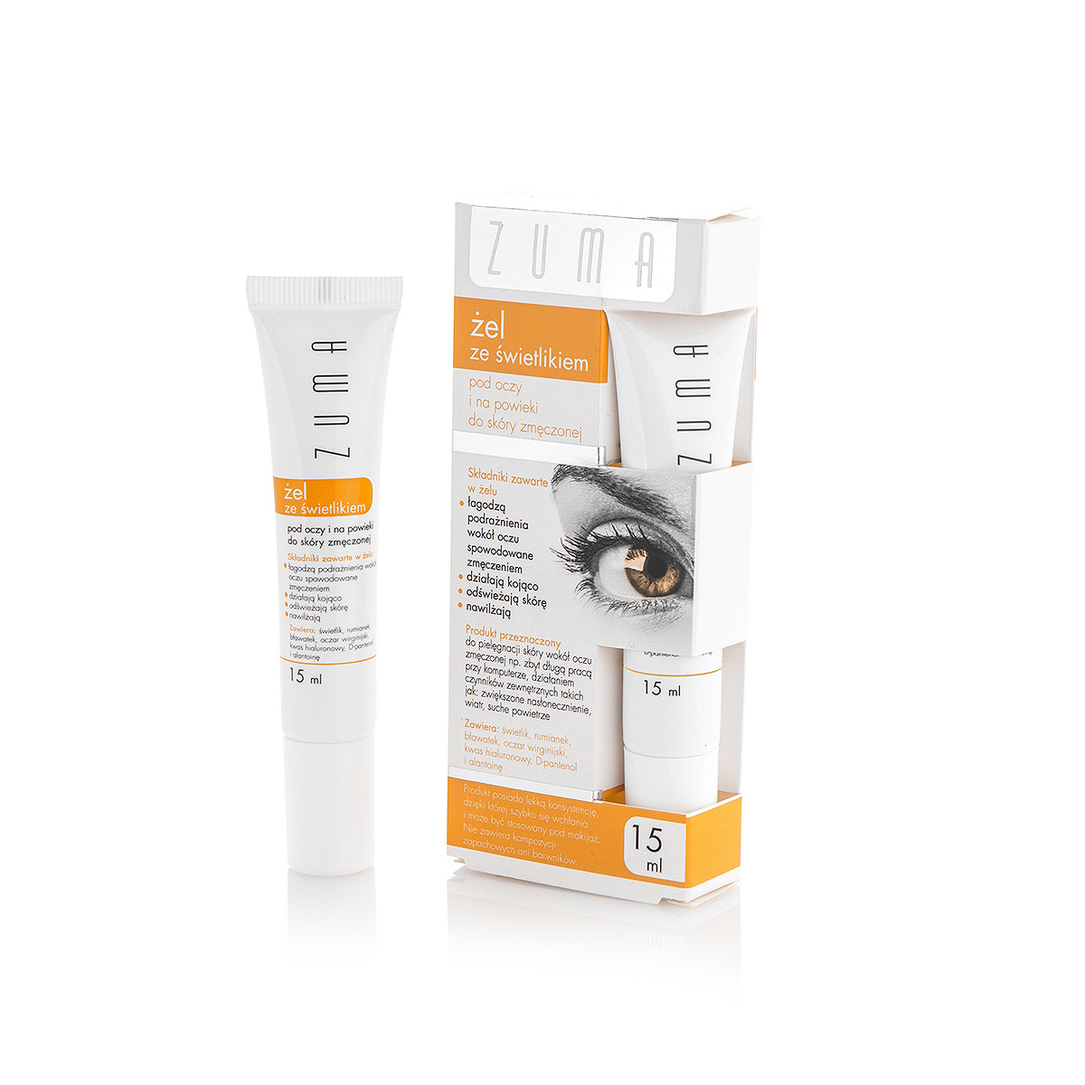 ZUMA żel pod oczy i na powieki do skóry zmęczonej, 15 ml. 