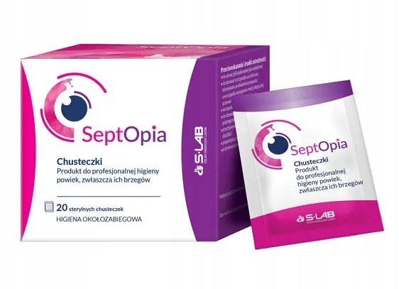 SeptOpia, chusteczki do profesjonalnej higieny powiek, 20 szt.