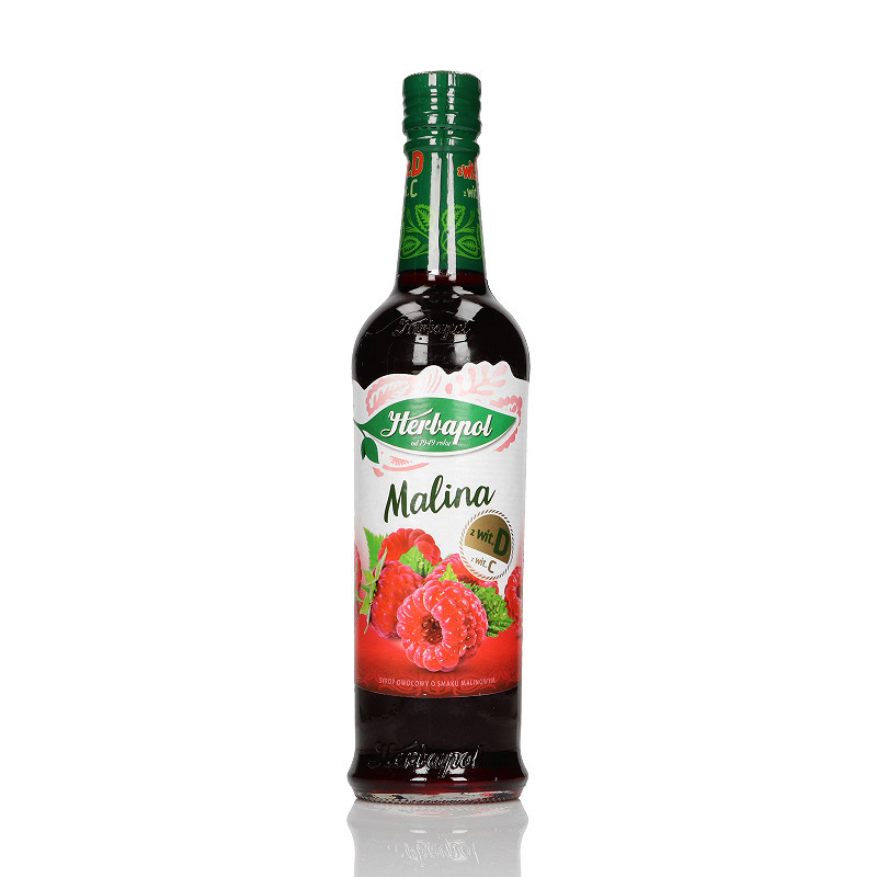 Herbapol Owocowa Spiżarnia, syrop o smaku malinowym, 420 ml