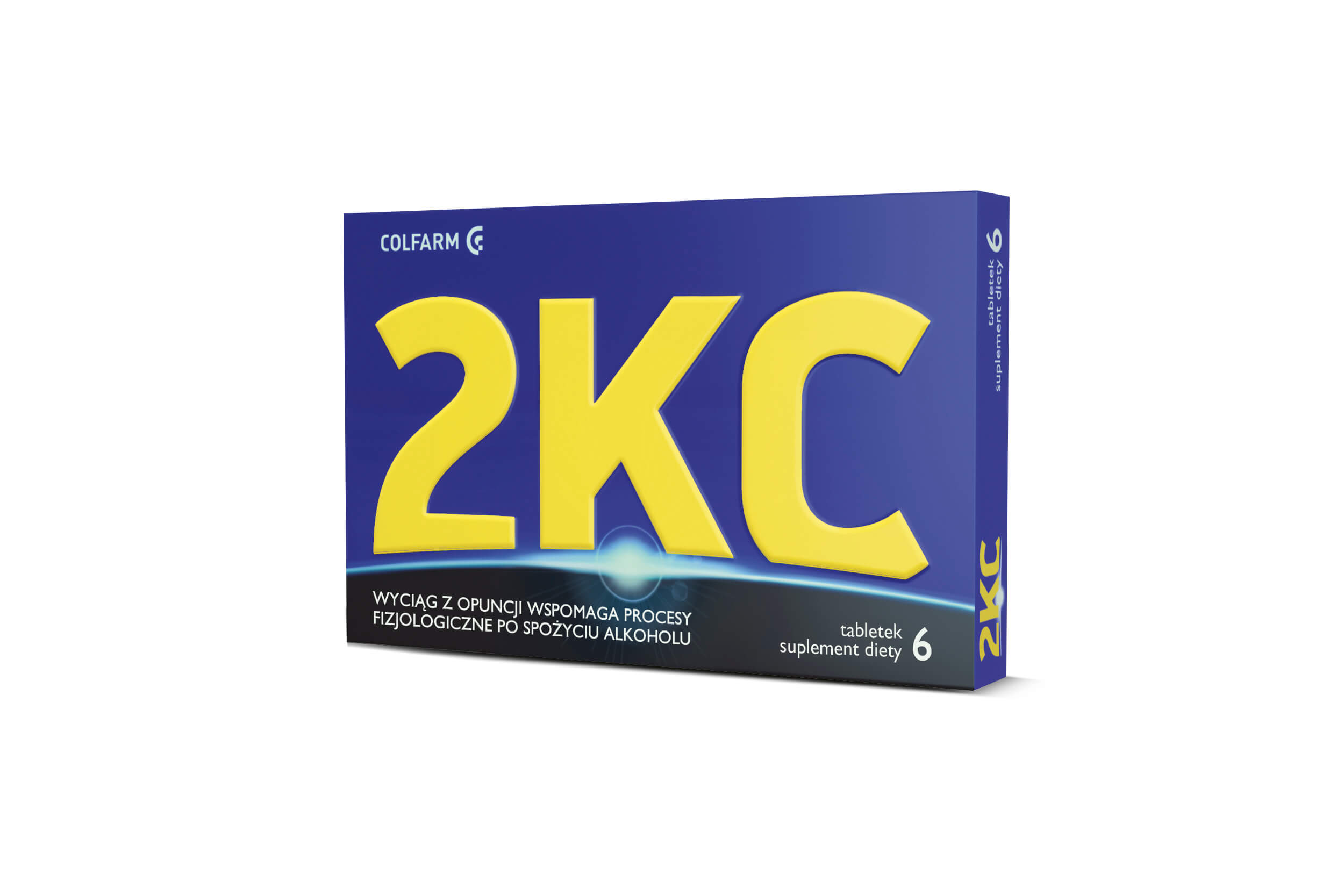 2KC, tabletki ze składnikami wspomagającymi procesy fizjologiczne po spożyciu alkoholu, 6 szt.
