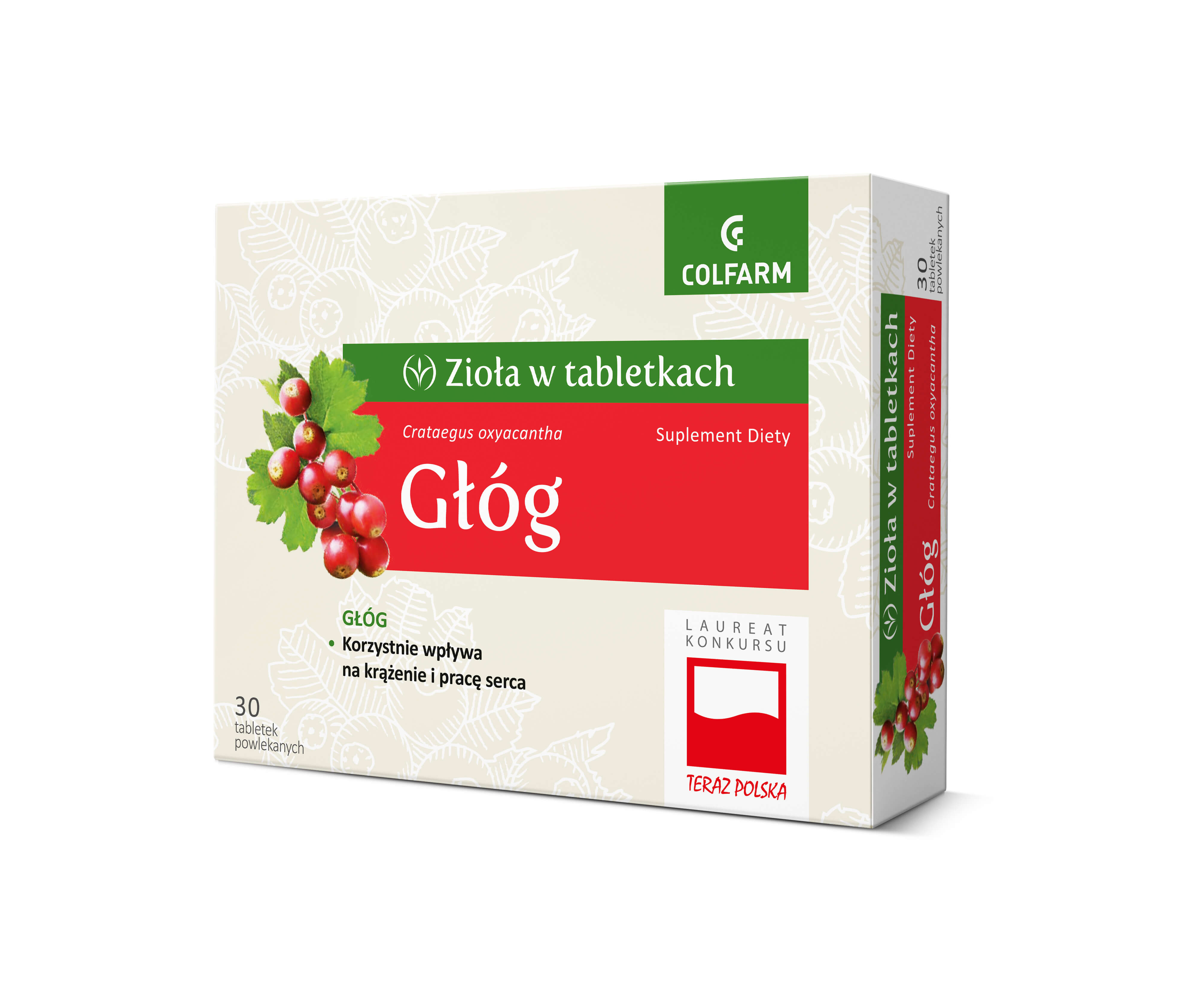 Głóg tabletki ze składniami korzystnie wpływającymi na krążenie i pracę serca, 30 szt.