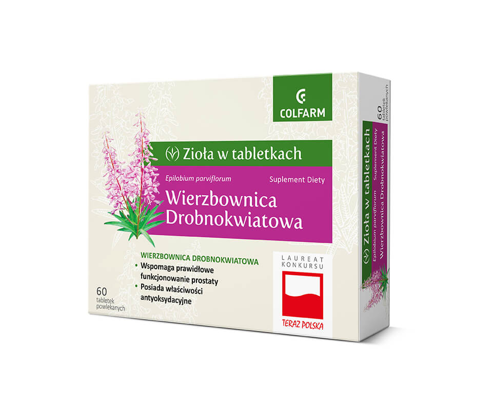 Zioła w tabletkach Wierzbownica Drobnokwiatowa tabletki powlekane ze składnikami na prostatę, 60 szt.