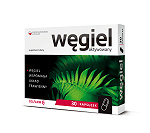 Węgiel aktywowany kapsułki ze składnikami wspomagającymi układ trawienny, 30 szt.