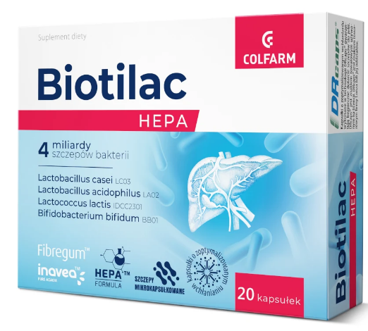 Biotilac Hepa, 20 kapsułek