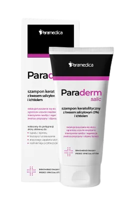Paraderm salic, szampon keratolityczny z kwasem salicylowym (3%) i ichtiolem, 150 g