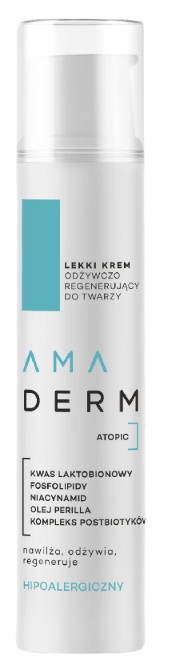 AMADERM ATOPIC lekki krem do twarzy, 50 ml KR&Oacute;TKA DATA 30.09.2025