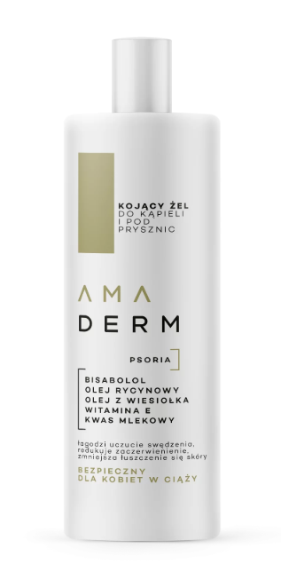 AMADERM PSORIA, kojący żel do kąpieli i pod prysznic, 400 ml