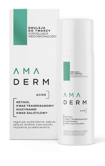 Amaderm Acne, emulsja do twarzy korygująca niedoskonałości, 50 ml