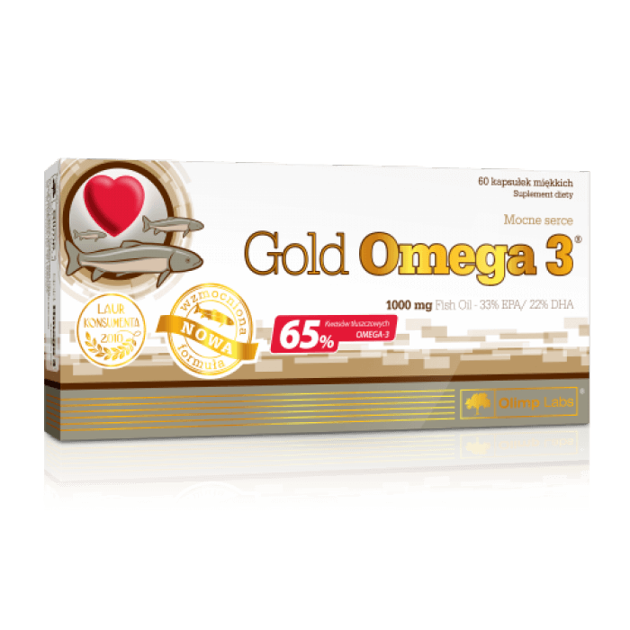 Olimp Gold Omega 3 kapsułki ze składnikami uzupełniającymi codzienną dietę w kwasy omega-3, 60 szt.