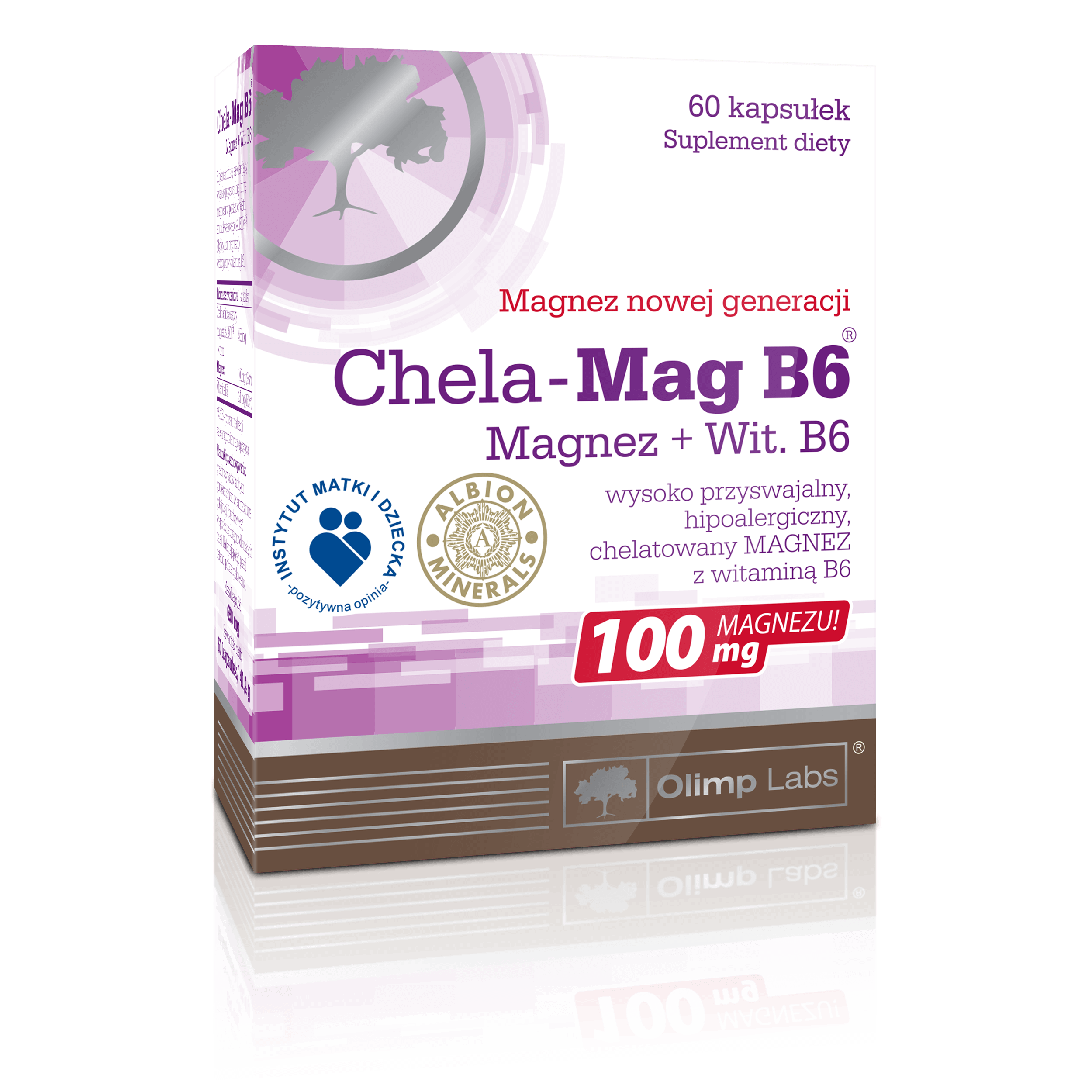 Olimp Chela-Mag B6 kapsułki ze składnikami uzupełniającymi dietę w magnez, 60 szt.