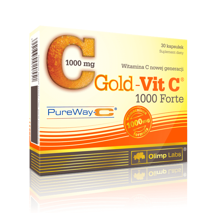 Olimp Gold-Vit C 1000 Forte kapsułki ze składnikami uzupełniającymi codzienną dietę w witaminę C, 30 szt.
