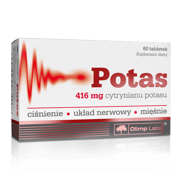 Olimp Potas, tabletki ze składnikami wspomagającymi utrzymanie prawidłowego ciśnienia krwi, 60 szt.