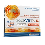 Olimp Gold-Vit D3+K2 2000 kapsułki ze składnikami uzupełniającymi dietę w witaminy D i K, 30 szt.
