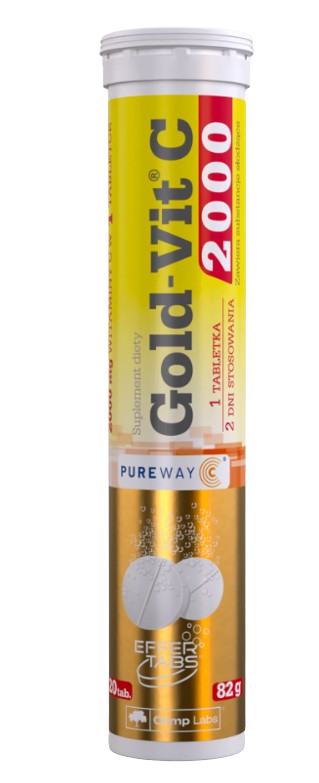 Olimp Gold-Vit C 2000 20 tabletek musujących, pomarańczowe