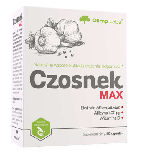 Czosnek Max, kapsułki ze składnikami wspierającym zdrowe serce, 60 szt.