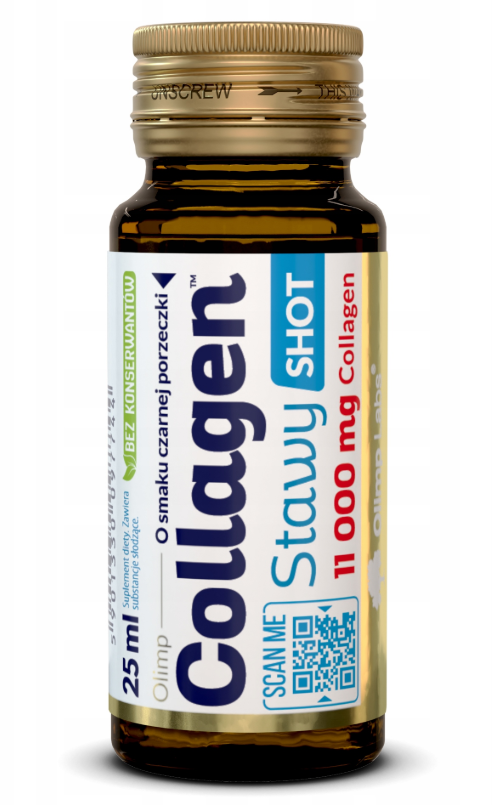 Olimp Collagen Stawy shot, czarna porzeczka, 25 ml