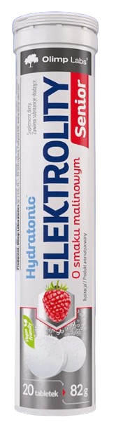 Olimp Hydratonic Elektrolity Senior, smak malinowy, 20 tabletek musujących