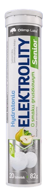 Olimp Hydratonic Elektrolity Senior, smak gruszkowy, 20 tabletek musujących