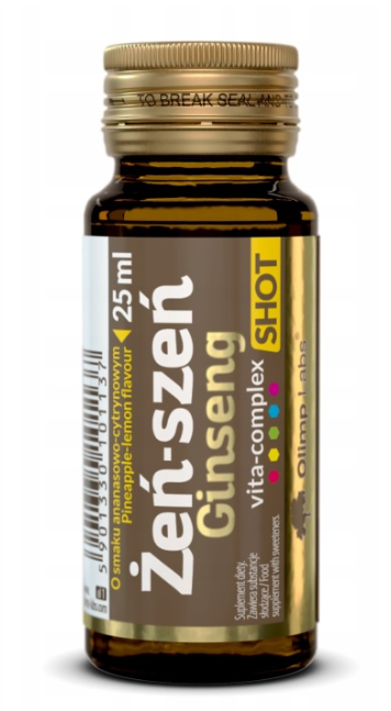 Olimp Żeń-Szeń Vita-Complex, ananas-cytryna, shot, 25 ml