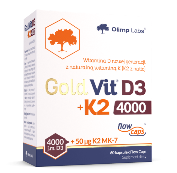 Olimp Gold-Vit D3 + K2 4000, 60 kapsułek