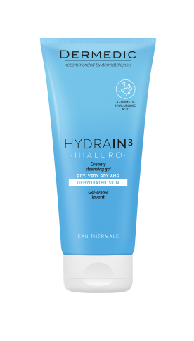 Dermedic Hydrain3 Hialuro, kremowy żel do mycia, 200 ml