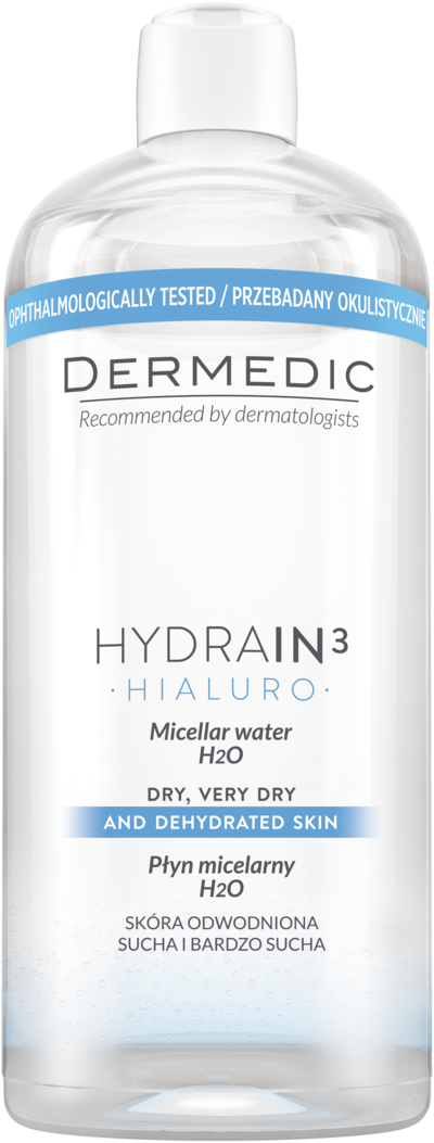 Dermedic Hydrain3 Hialuro, płyn micelarny H2O, 500 ml
