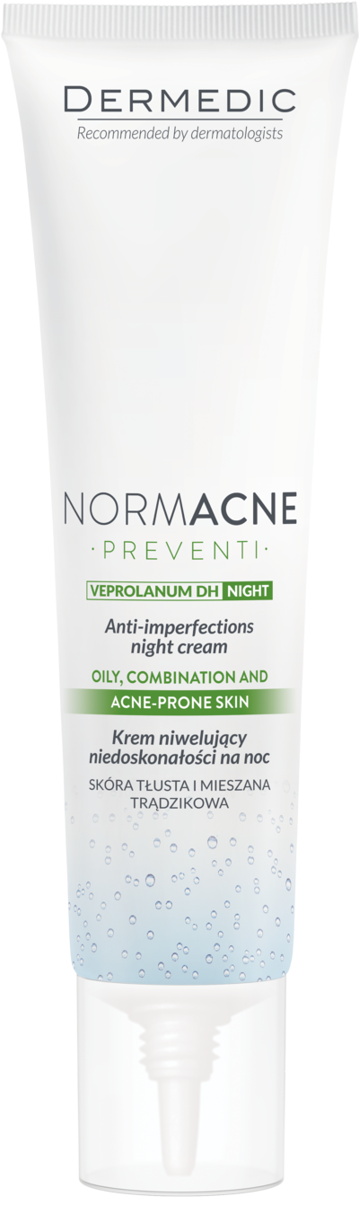 Dermedic Normacne Preventi, krem niwelujący niedoskonałości na noc, 40 ml