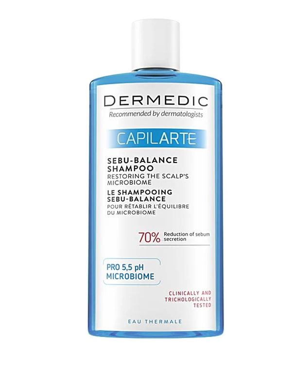 Dermedic Capilarte Sebu-Balance, szampon przywracający równowagę mikrobiomu skóry, 300 ml