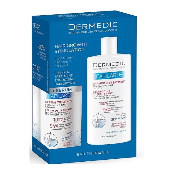 Dermedic Capilarte szampon, 300 ml + serum kuracja stymulująca wzrost włosów, 150 ml