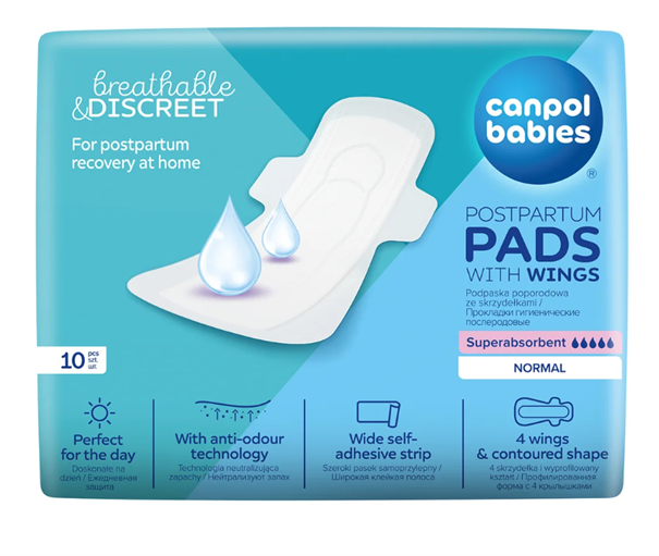 Canpol Babies, podpaski poporodowe ze skrzydełkami, 10 szt.
