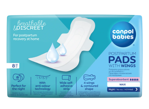 Canpol babies, podpaski poporodowe ze skrzydełkami