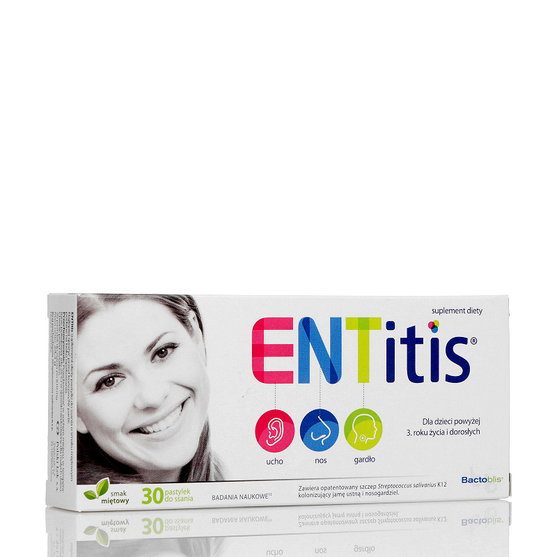 ENTitis o smaku miętowym,, 30 pastylek