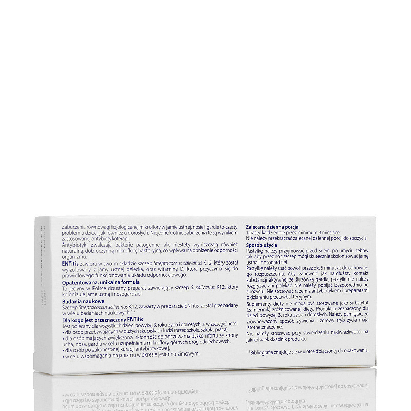 ENTitis, pastylki  o smaku truskawkowym, 30 szt.