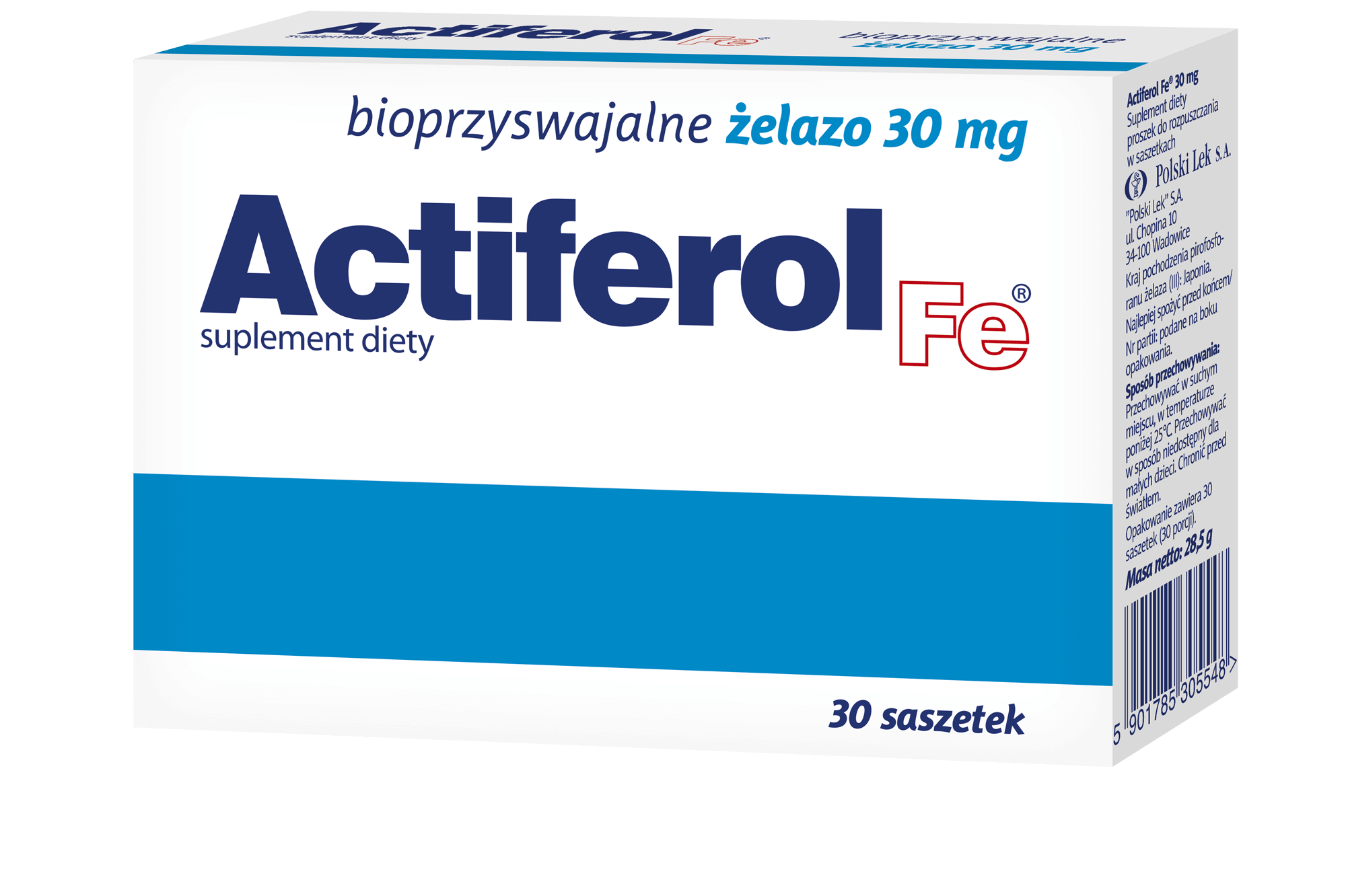 Actiferol Fe, saszetki ze składniakami uzupełniającymi dietę w żelazo, 30 szt.