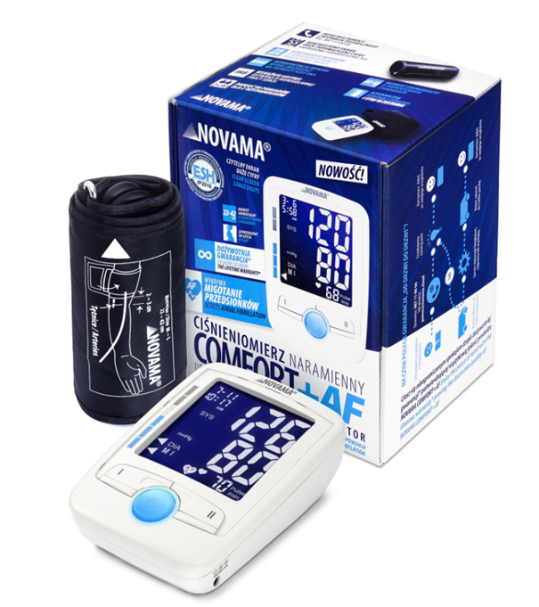 NOVAMA COMFORT+ AF I IHB ciśnieniomierz elektroniczny naramienny wykrywa migotanie przedsionków, 1 szt.
