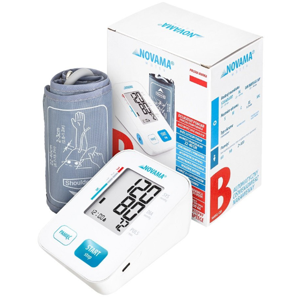 Novama White B ciśnieniomierz naramienny z zasilaczem, 1 szt.