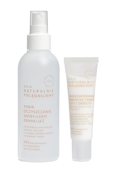Ziaja Naturalnie, serum. 30 ml + tonik, 200 ml