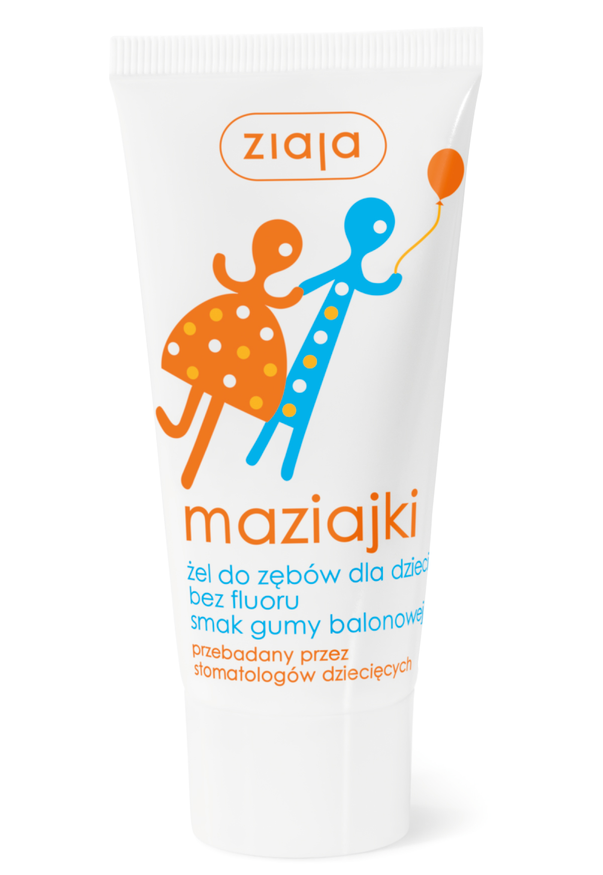 Ziaja Maziajki , żel do zębów dla dzieci o smaku gumy balonowej, 50 ml