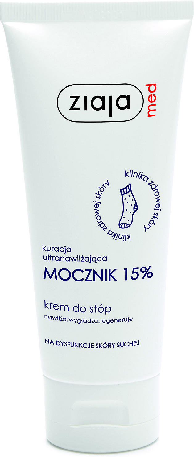 Ziaja Med Kuracja Ultranawilżająca Mocznik 15%, krem do suchej i popękanej skóry stóp, 100 ml