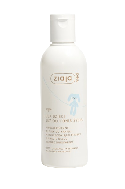 Ziaja Med, olejek do kąpieli natłuszczająco-myjący na bazie oleju słonecznikowego, hipoalergiczny, 200 ml