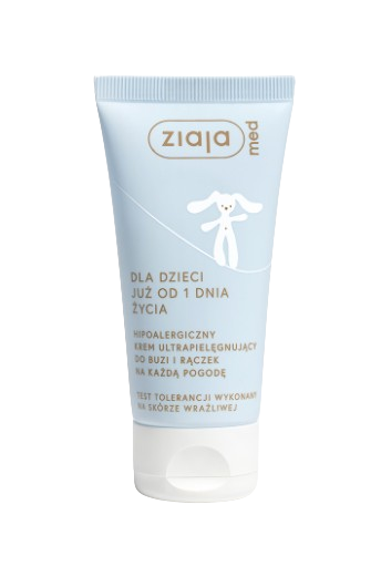 Ziaja Med, hipoalergiczny krem ultrapielęgnujący do buzi i rączek na każdą pogodę, 50 ml