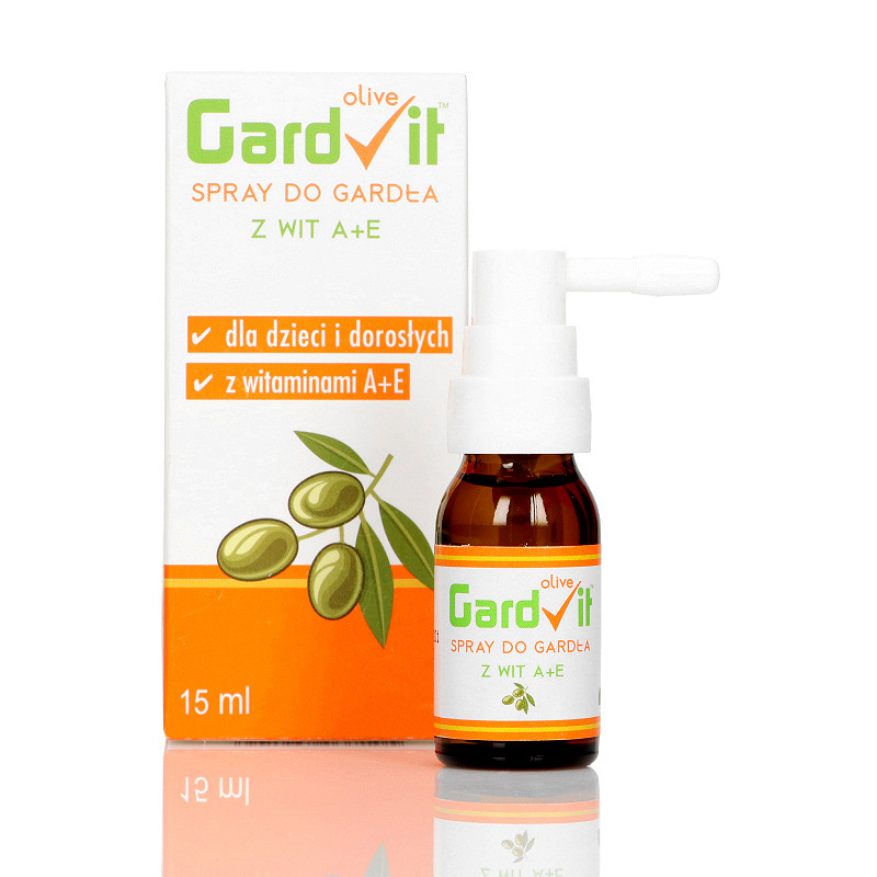 GardVit Olive, spray na nawilżenie błon śluzowych jamy ustnej i gardła, butelka 15 ml