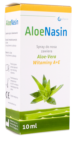 AloeNasin, spray do nosa z aloesem i witaminami A i E, 10 ml