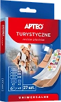 Plastry turystyczne APTEO zestaw uniwersalny do opatrywania skaleczeń, 27 szt.