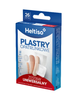 HELTISO, plastry opatrunkowe Zestaw Uniwersalny 26 szt.