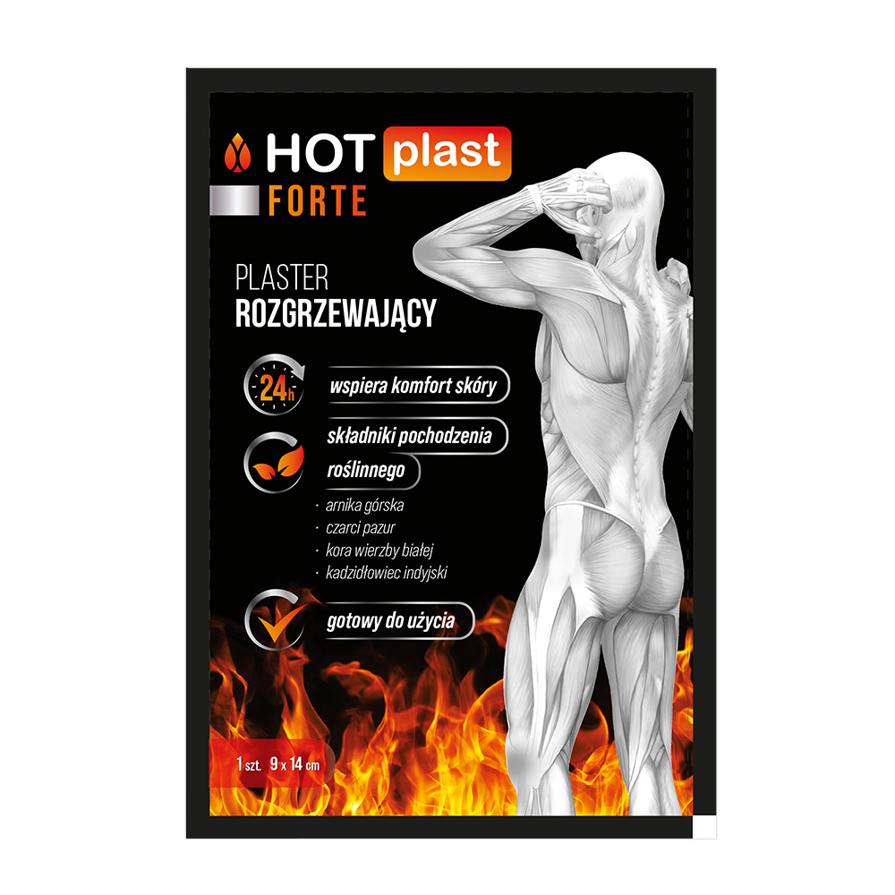 Hot Plast Forte plaster rozgrzewający, 9 cm x 14 cm