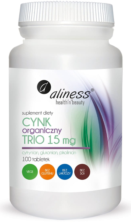 Aliness Cynk Organiczny TRIO 15 mg, 100 tabletek